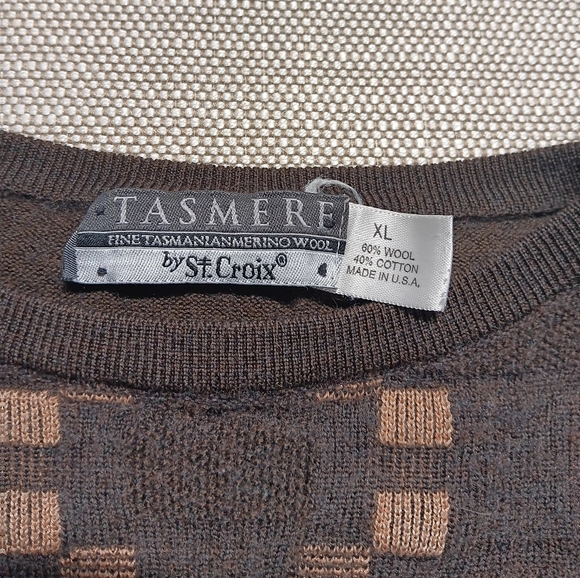 Vintage Tasmere Sweater by St. Croix, XL, Brown & Orange, Great condition - Picture 3 of 5